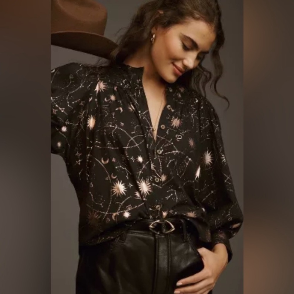 Anthropologie Maeve Astrology Blouse